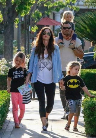 Gloria Darlene Cisson's daughter, Megan Fox, and Brian Austin Green with their kids.